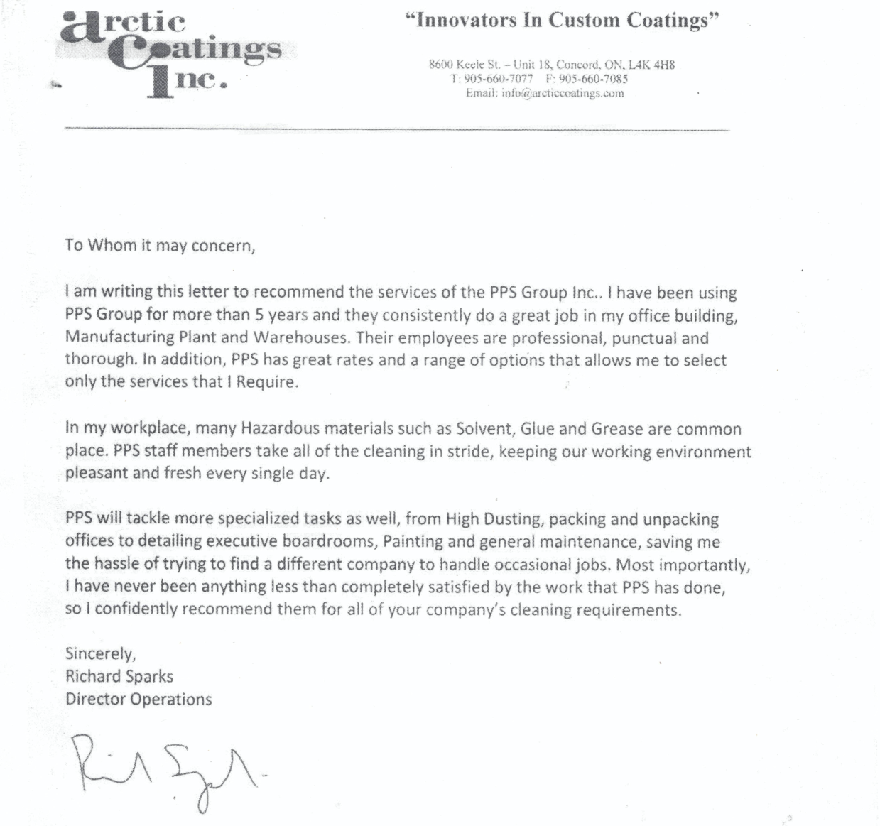 arctic-coatings-inc-recommendation-letter